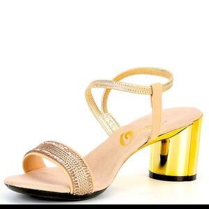 Onex Carley Satin Rhinestone Dress Sandals in rose size 6